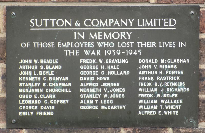 Sutton & Co (Carriers) War Memorial 2